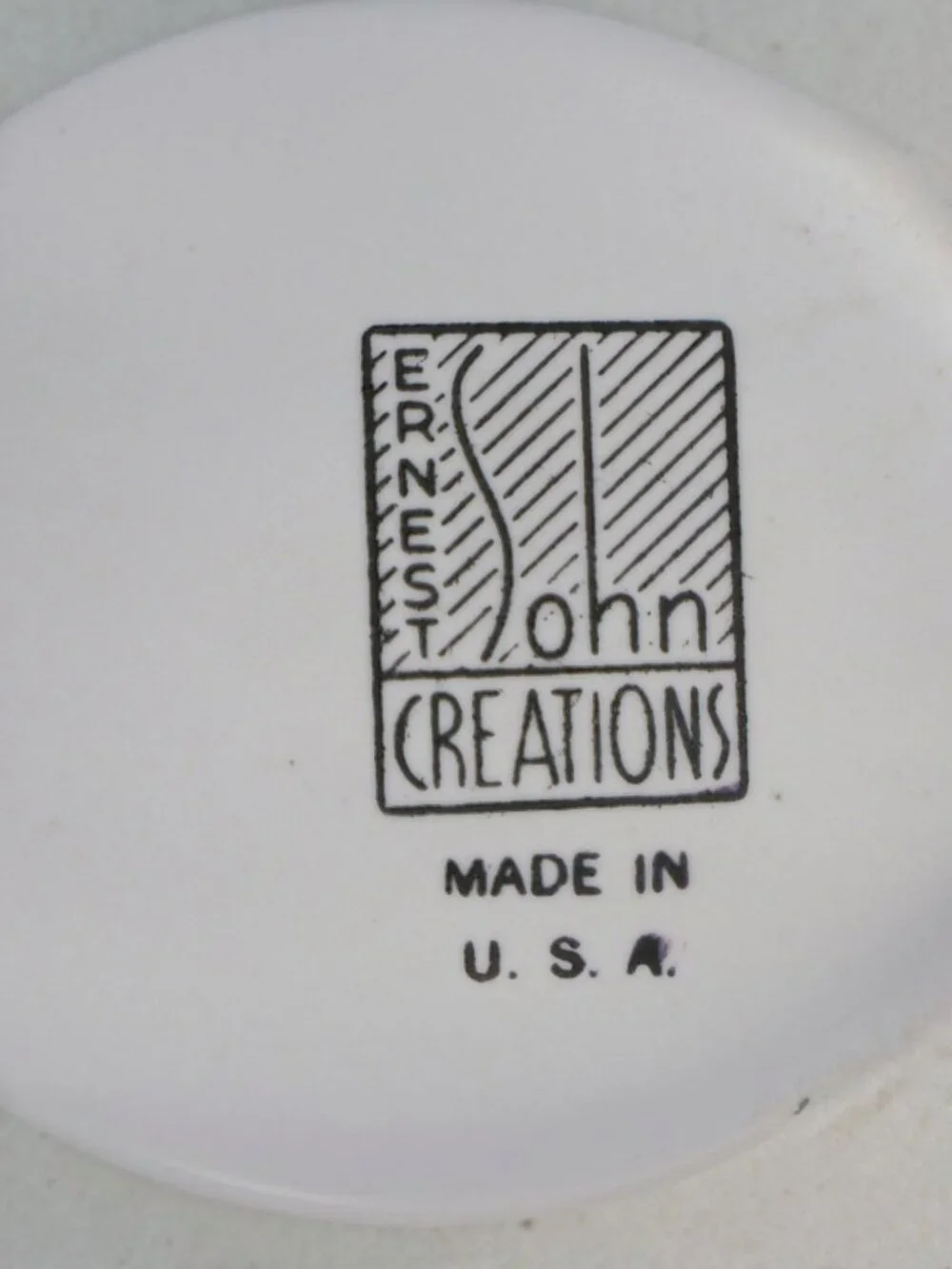 Rare Ernest Sohn Creations MCM Coffee Set 3 Pc White Porcelain Gold Band USA